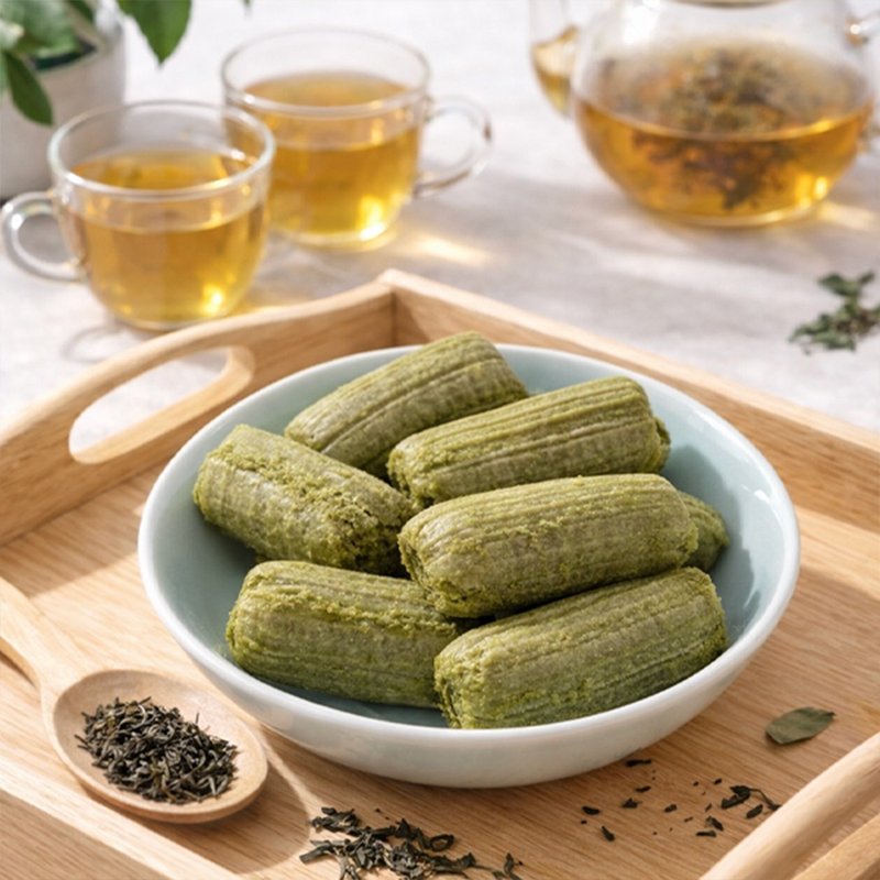 弗贝多茶韵时光 / 坪林包种茶酥 / 茶香酥脆 / 新年礼盒 - 零食/点心 - 其他材质 绿色