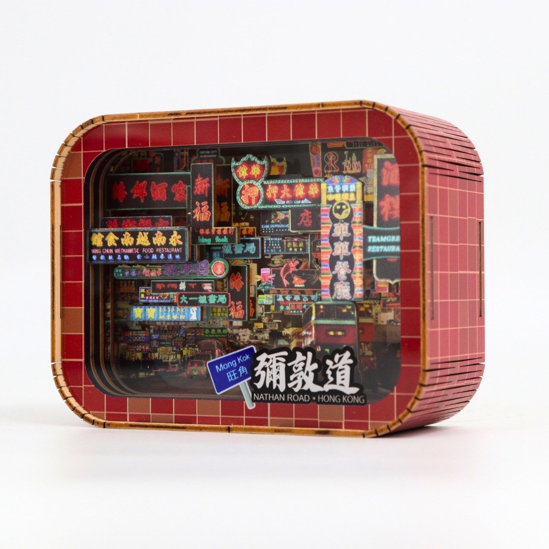 香港景点小夜灯 - 弥敦道 创意 文创 香港 香港特色 - 灯具/灯饰 - 木头 红色