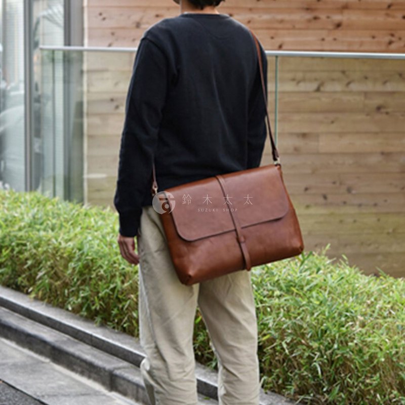 日本职人手作皮革细扣带马鞍包 CK-3 - 侧背包/斜挎包 - 其他材质 多色