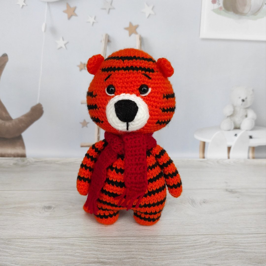 soft toy tiger, little tiger, baby tiger doll - 玩具/玩偶 - 其他材质 橘色