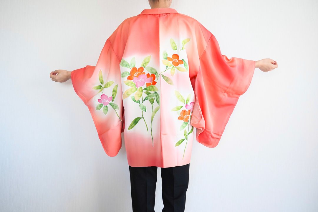 刺绣和服, 花卉羽织, 复古和服, 和服外套, 日式和服 - 女装休闲/机能外套 - 丝．绢 粉红色