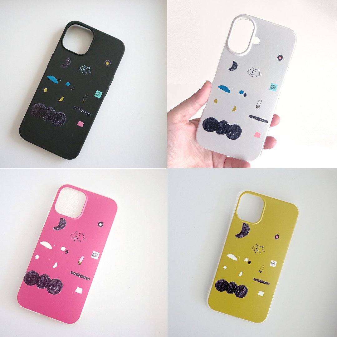 iphone 17 芥黄/桃/灰/黑 晚安我的狗狗 质感印花手机软壳订制 - 手机壳/手机套 - 橡胶 灰色