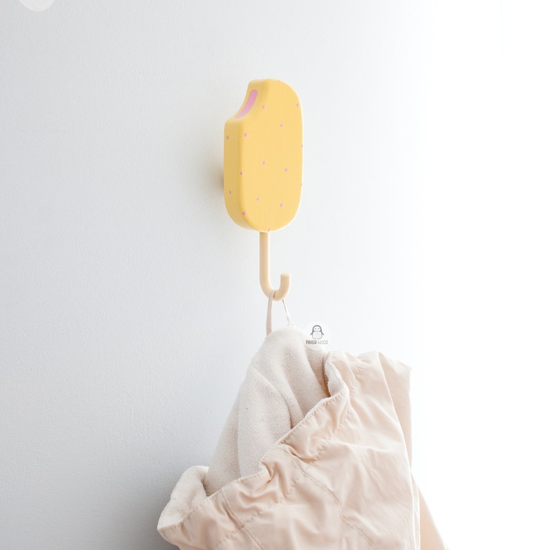 Clothes Wall Hook for Nursery, Natural Wood, wall decor, Bathtoom rack, Hanger - 儿童家具 - 木头 