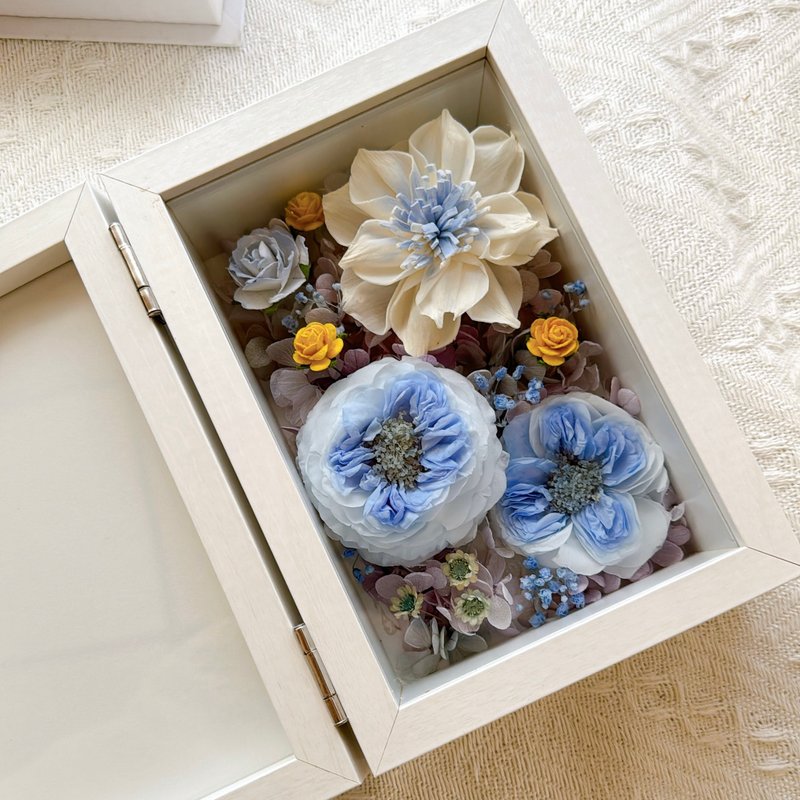 桦坊/永生花相框盒/生日花礼/纪念相框 - 干燥花/捧花 - 植物．花 