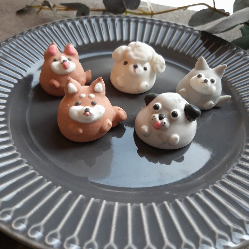 (团购组/包邮)猫猫狗狗组和马林糖(1组100颗) - 手工饼干 - 新鲜食材 白色