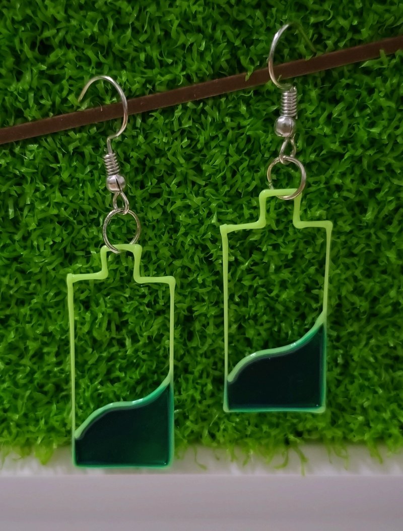 充电中系列一 - 耳环/耳夹 - 环保材料 多色