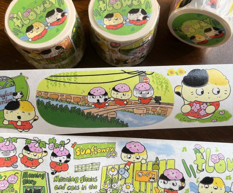 第十六弹【花园日记】可爱猫猫和纸胶带 - 纸胶带 - 纸 绿色