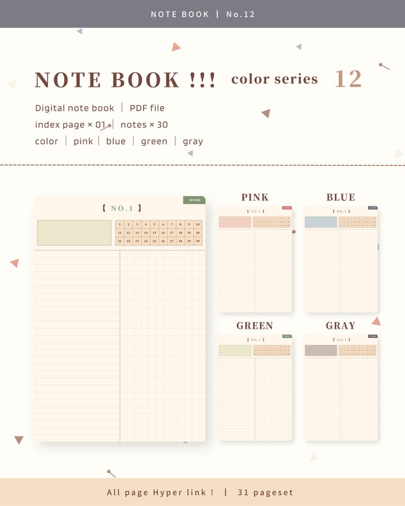 [ NOTE BOOK / No.12 ] Digital Notebook / Template - 其他数码商品 - 其他材质 