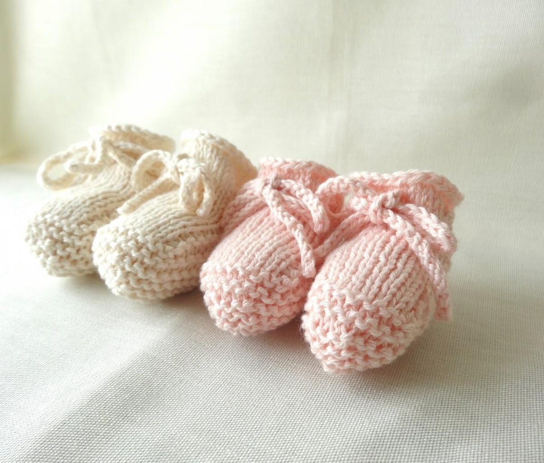 organic cotton baby bootie set - 童装礼服/连衣裙 - 棉 白色