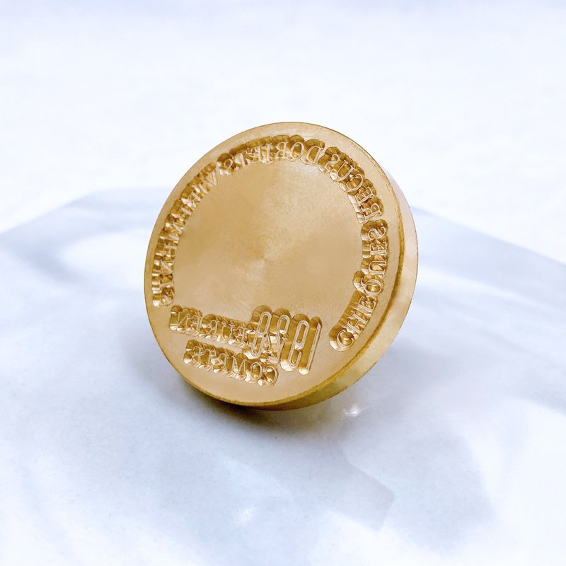 1928边框 3厘米封蜡章 - 印章/印台 - 铜/黄铜 金色
