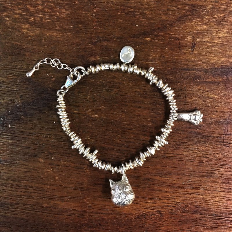 emmaAparty纯银手环'' 猫豆猫掌手环(立体作品) - 手链/手环 - 纯银 