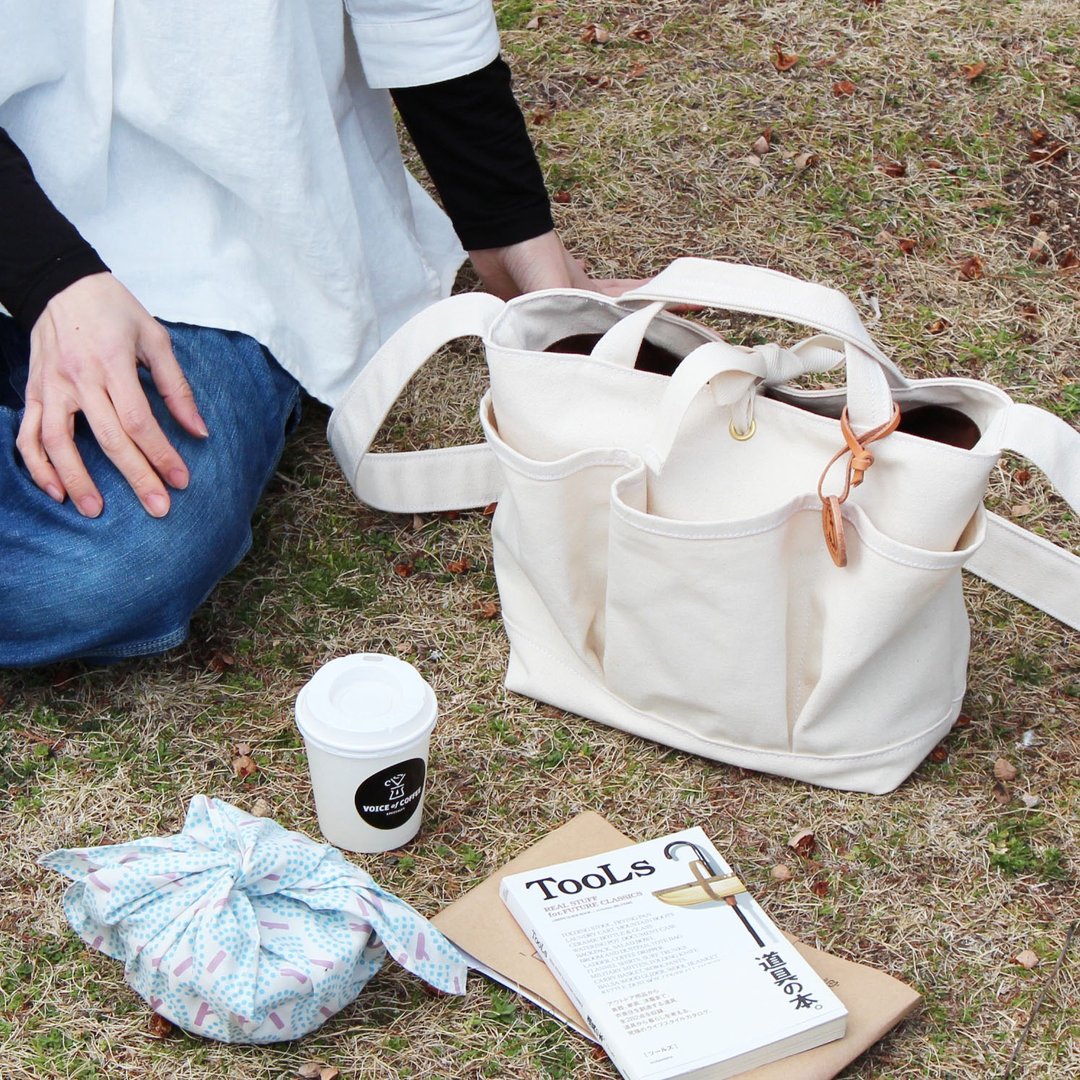nap: Generation Kurashiki canvas shoulder bag - 侧背包/斜挎包 - 棉 白色