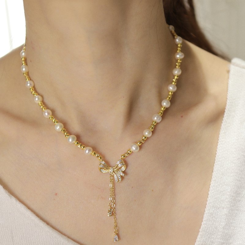 【浣溪纱】淡水珍珠项链 | 夏荷之珠 - 项链 - 珍珠 