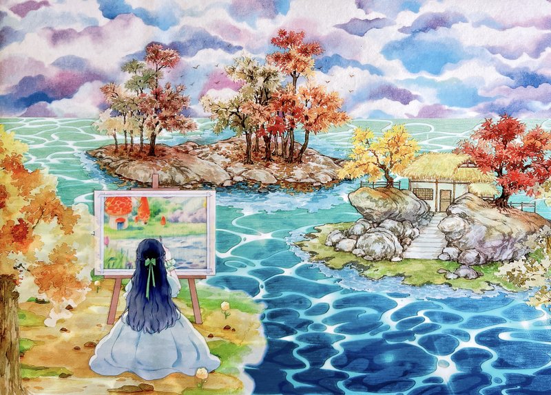 水夏 みず 夏の雰囲気 萬能打底素材 PET 紙膠帶 10米卷 台灣製 - 纸胶带 - 其他材质 蓝色