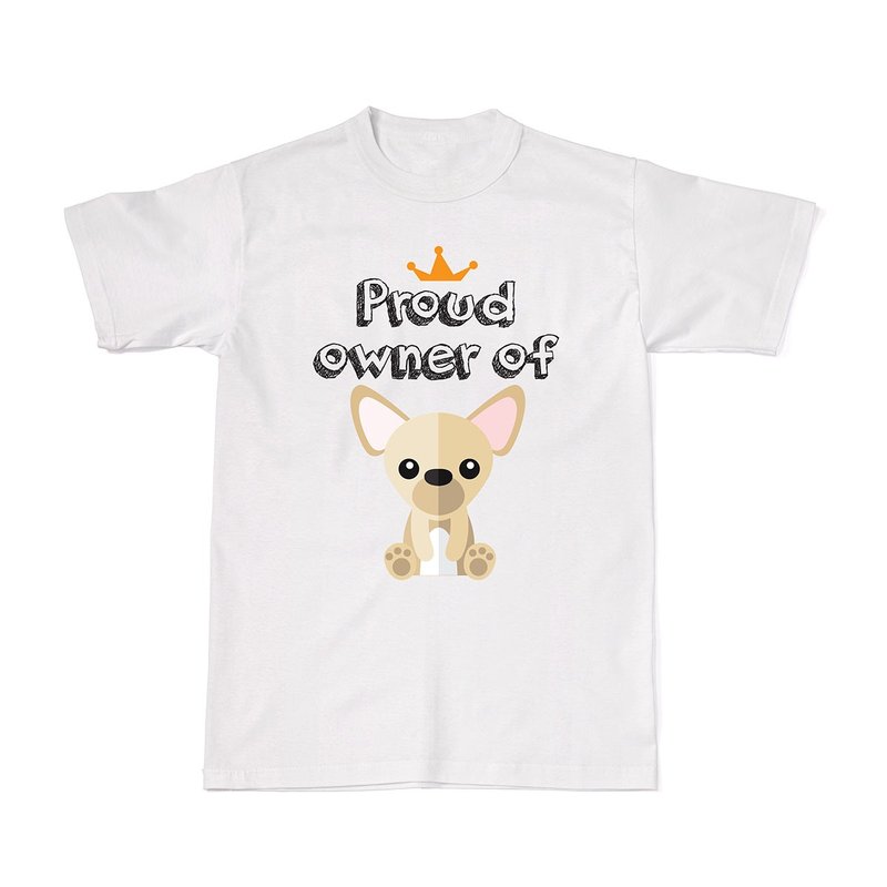 Proud Dog Owners Tees - Chihuahua - 女装 T 恤 - 棉．麻 白色