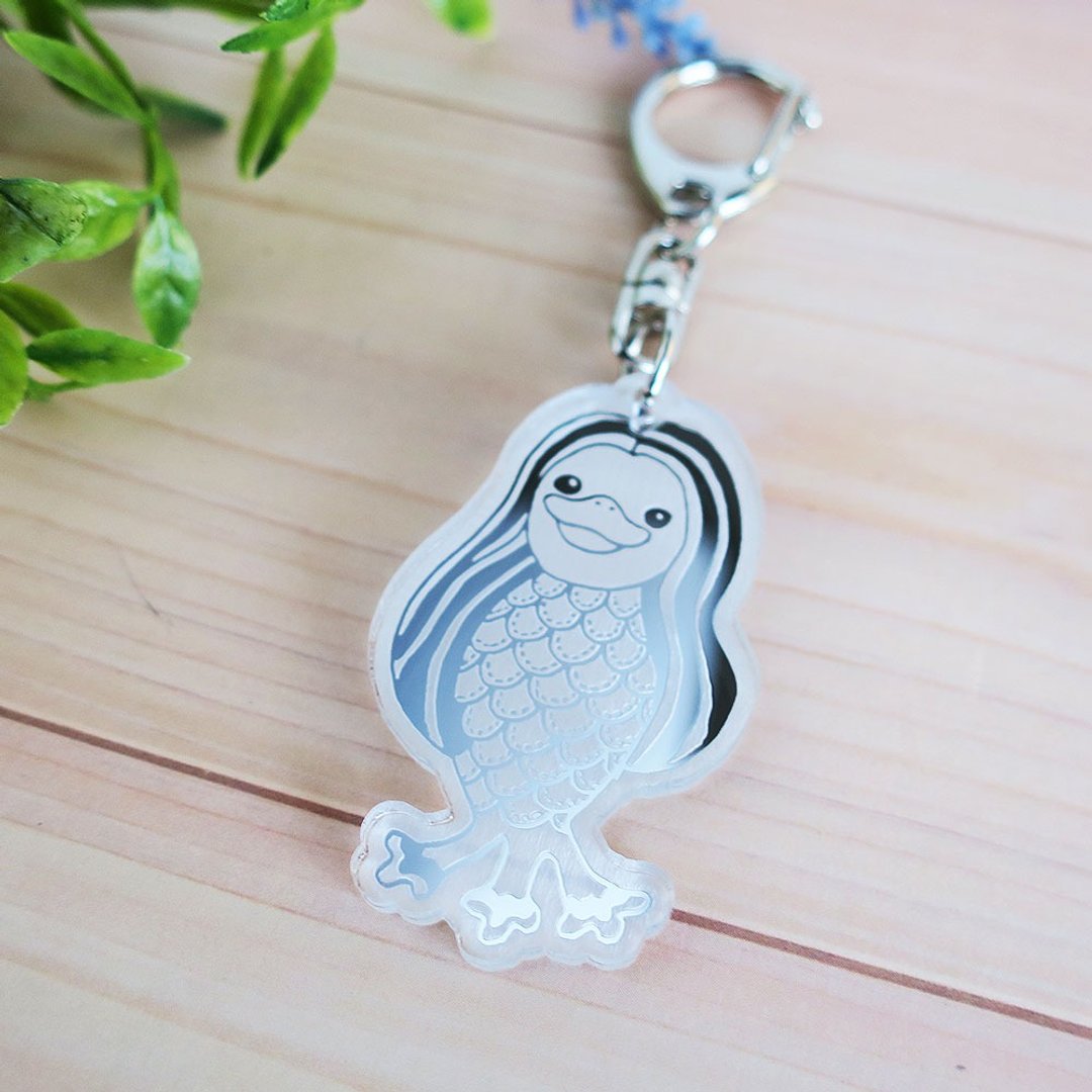 Amabie Keychain Free Shipping - 钥匙链/钥匙包 - 其他材质 银色