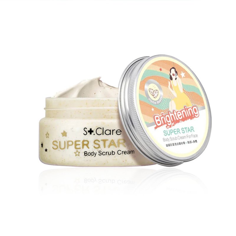 St.Clare 圣克莱尔 超级巨星亮白美体磨砂膏 (脸.身体两用) - 脸部清洁/卸妆用品 - 其他材质 黄色