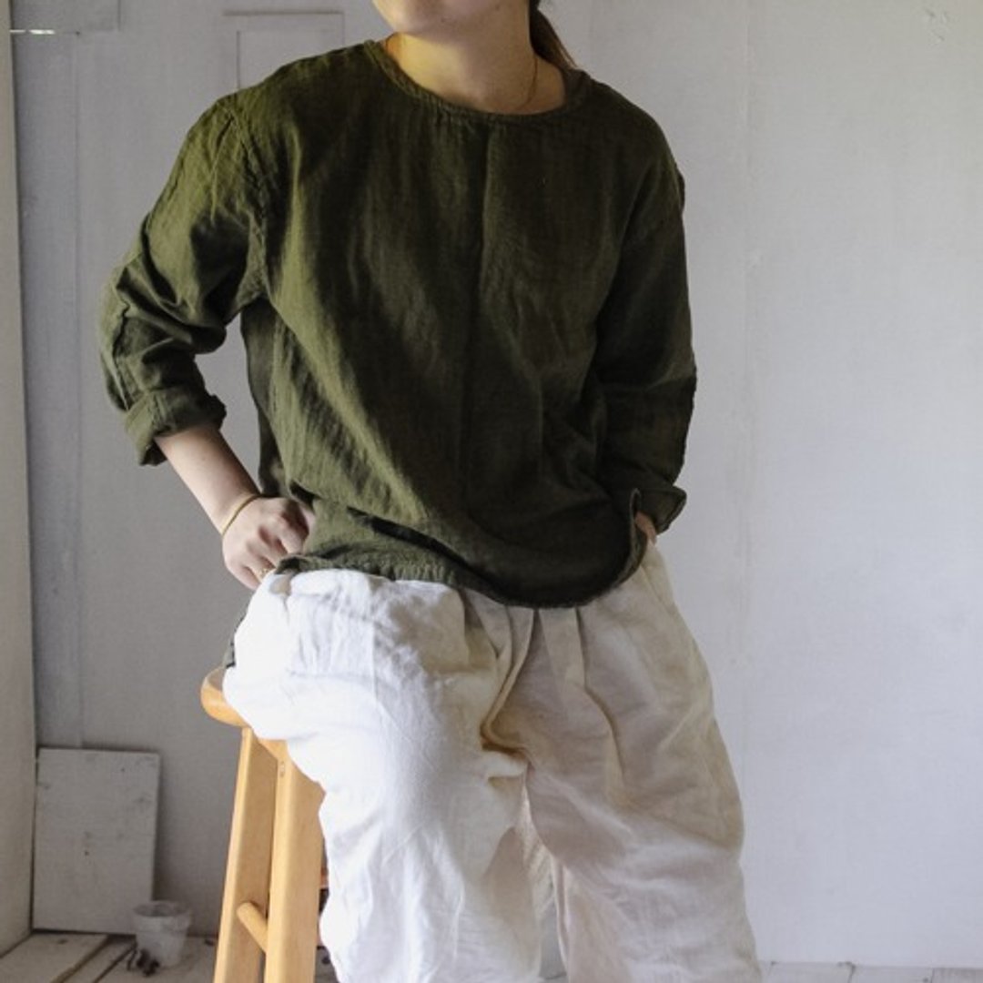 Pinkoi 代购 - 凉风-铃风-【海松色】/双层纱布/植物染色 - 女装上衣 - 棉 