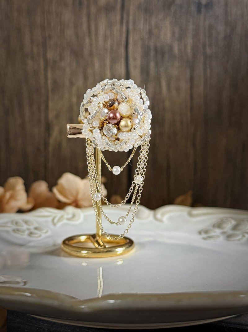 【新品优惠】美丽佳人 牡丹 发夹胸针两用饰品 - 发饰 - 玻璃 