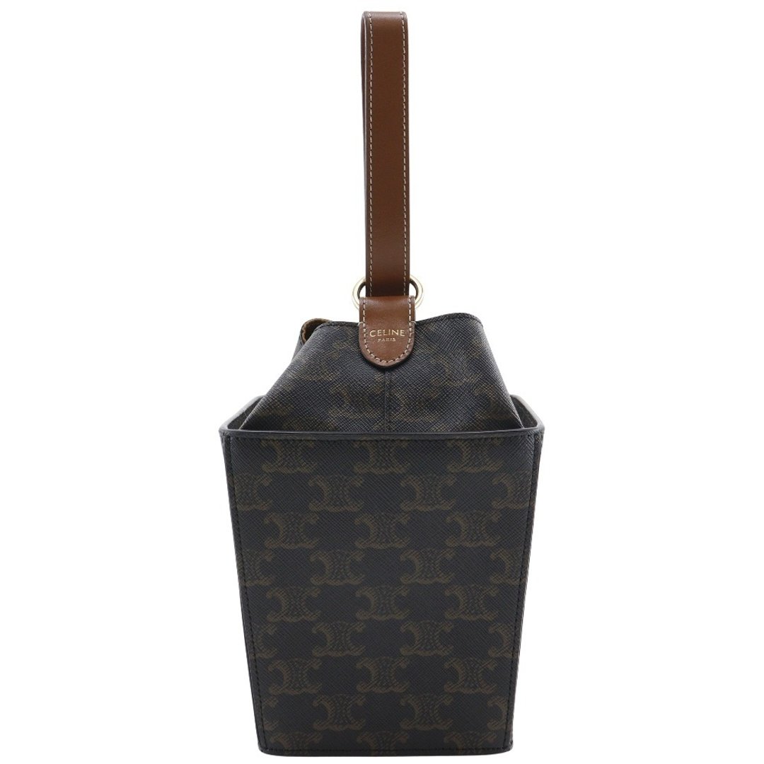 【日本直送】CELINE Strap Box 手提包 Triomphe 197142BZJ PVC 黑色/棕色 女性【二手】 - 手提包/手提袋 - 塑料 黑色