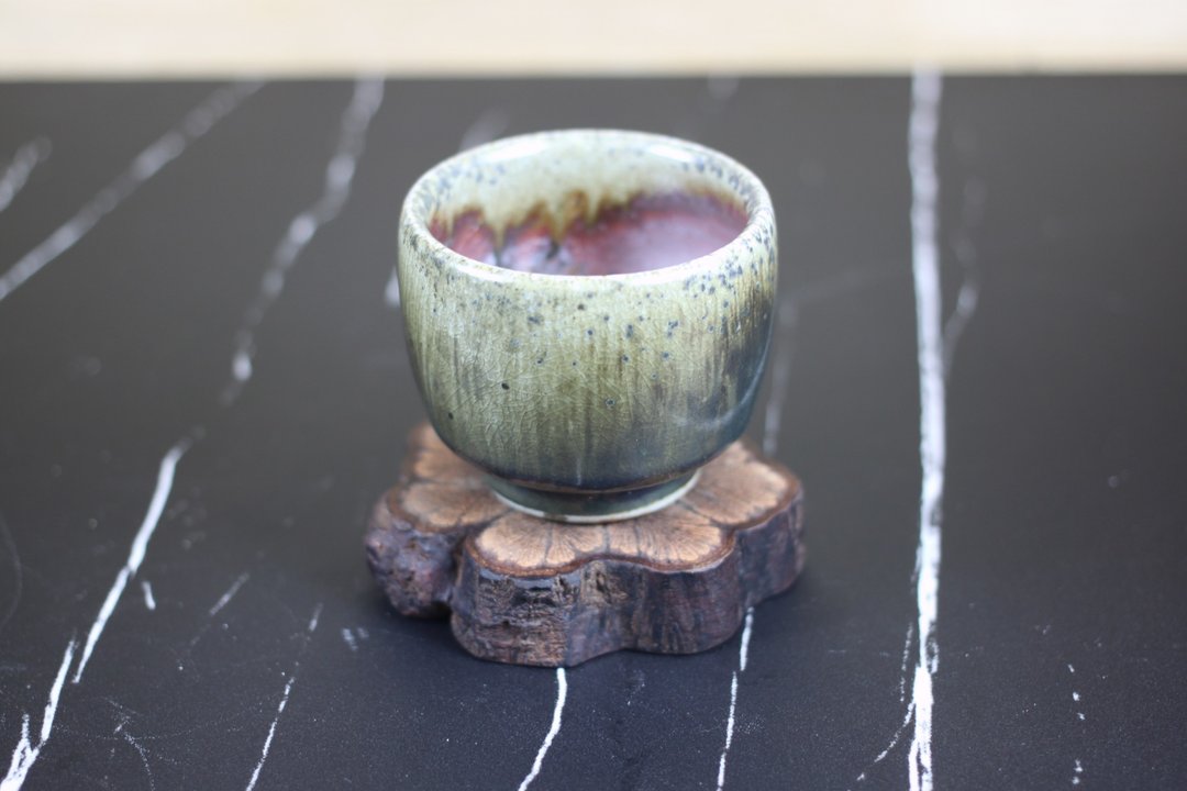 【圣诞礼盒】柴烧 天目釉 手拉坏杯 莺歌陶艺名家叶敏祥作 - 茶具/茶杯 - 陶 