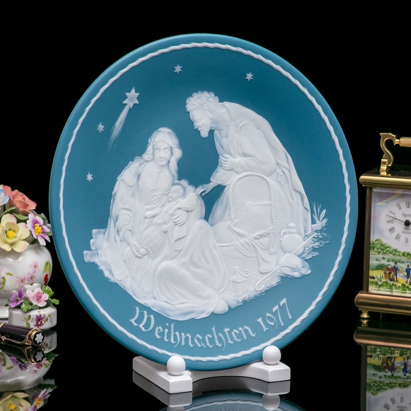 德国制Villeroy Boch唯宝1977年圣家庭基督浮雕限量陶瓷大盘挂盘 - 墙贴/壁贴 - 瓷 
