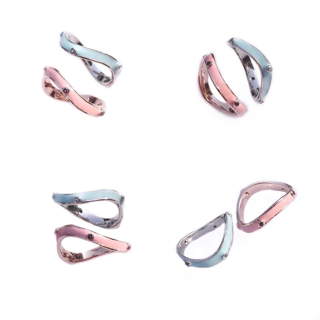 Enamel ring #minimenamel #minimsignature R558 - 戒指 - 纯银 