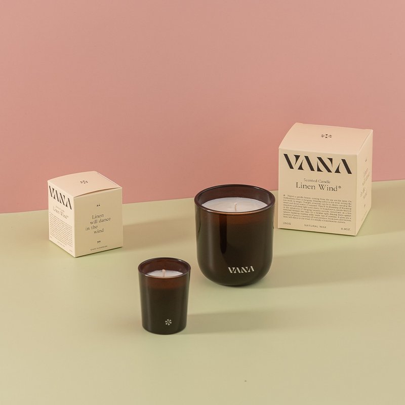 亚麻风拂 香氛蜡烛65g - 放松薰衣草调 - 蜡烛/烛台 - 蜡 卡其色
