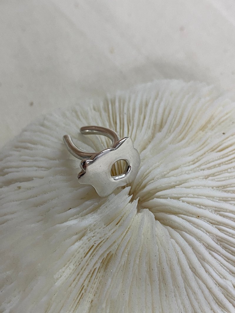 花粉系列 蕊 耳扣耳骨夹 ear cuff - 耳环/耳夹 - 纯银 银色