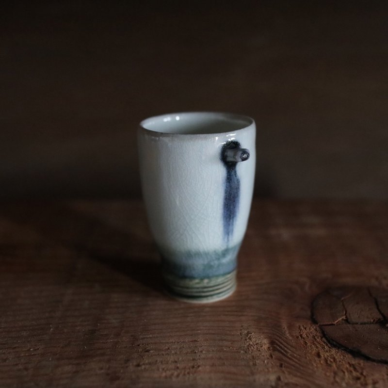 刻度・残垣 柴烧茶酒杯 38ml  #p20 - 其他杯子 - 瓷 白色