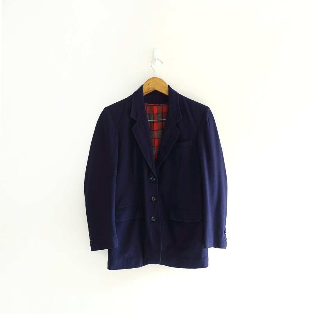 │Slowly│男孩风-古着西装外套│vintage.复古.文艺. - 女装西装外套/风衣 - 其他材质 蓝色