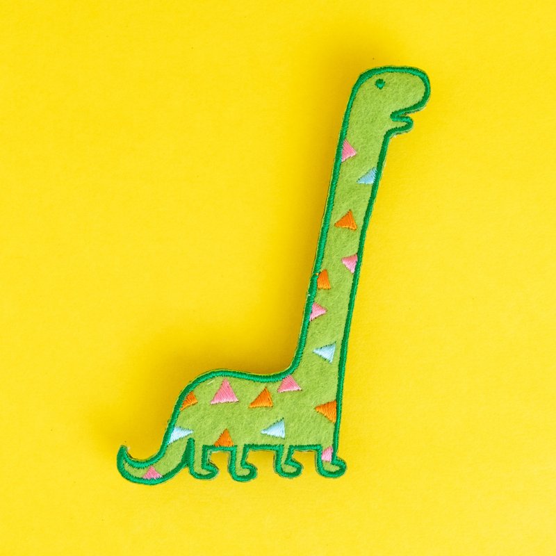 刺绣别针 / 雷龙 - 胸针 - 绣线 绿色