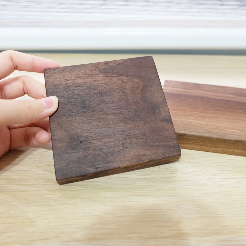 【原木质感杯垫】黑胡桃实木/柚木/红花梨木茶杯垫・艺术家居摆设 - 杯垫 - 木头 