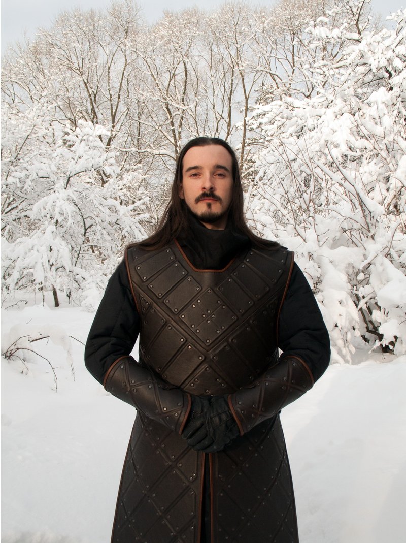 Jon Snow leather armor / Jon Snow costume cosplay / Stark Armor / GoT / LARP - 其他 - 真皮 黑色