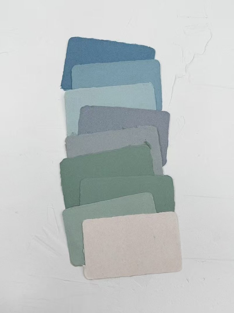 HANDMADE PAPER | 彩色手帐纸手工纸特种纸水彩纸(90*54mm) - 贴纸 - 纸 多色