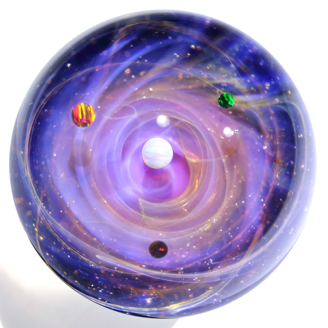 52mm 宇宙玻璃球摆设 no.M172 - 摆饰 - 玻璃 粉红色
