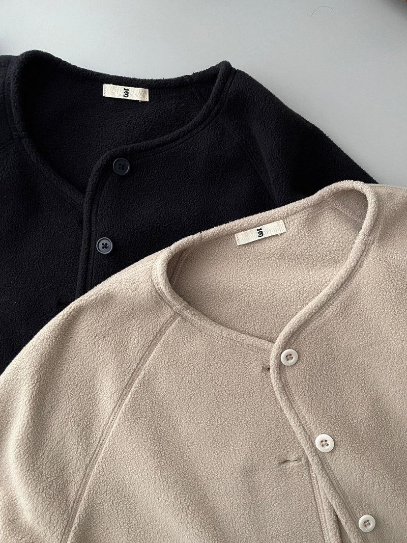 3rd三天堂日产进口暖暖摇粒绒百搭开衫小外套 两色入 - 女装上衣 - 棉．麻 