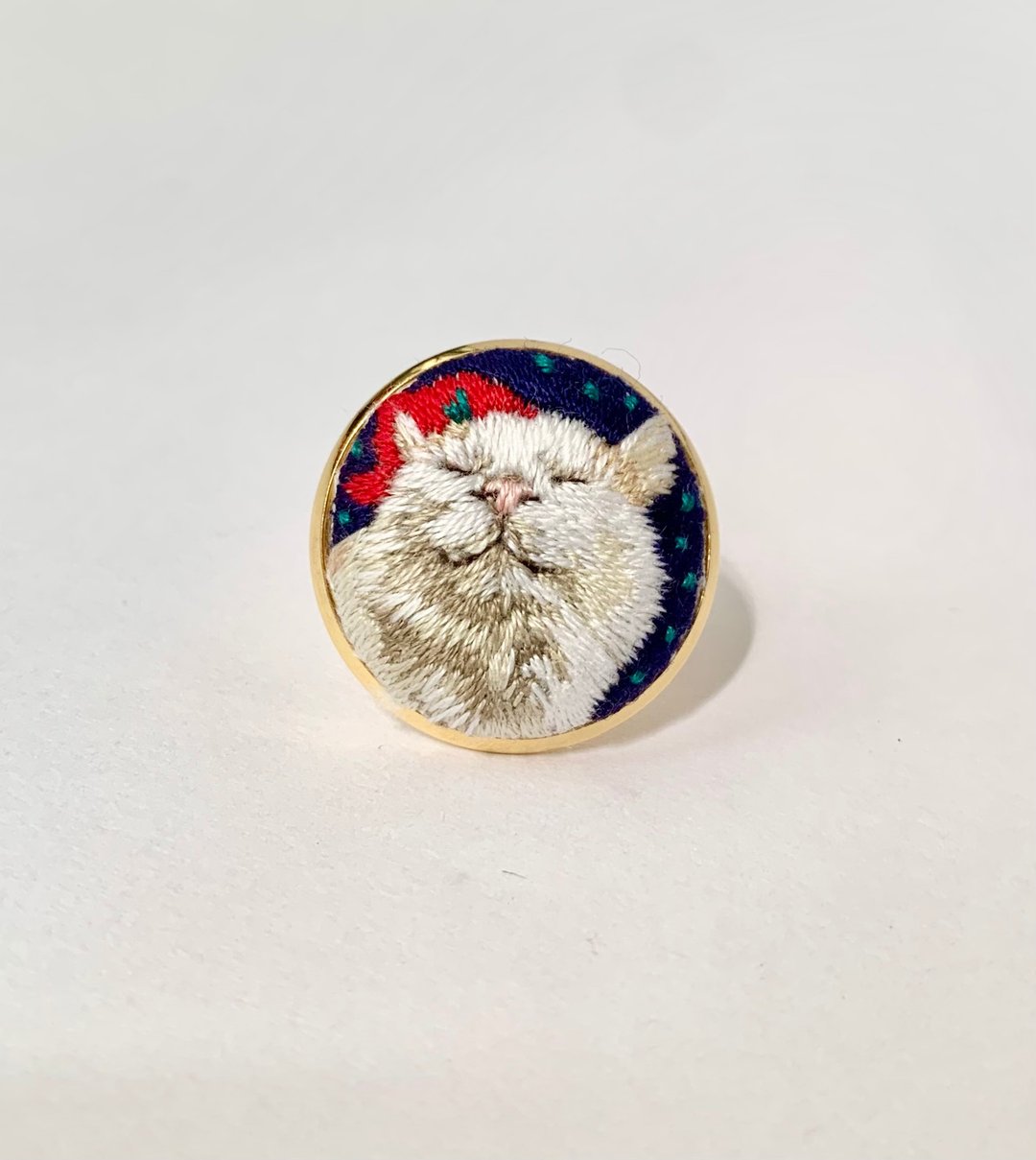 9点以后 | 纯手工刺绣戒指 | Daily Cat Embroidery 4 - 戒指 - 绣线 多色