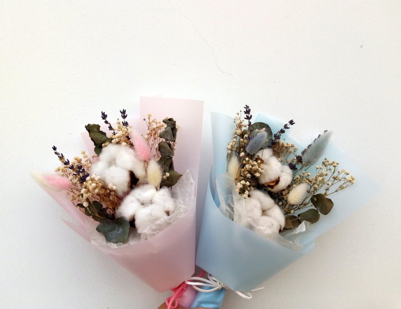 棉花朵朵||干燥花花束 干燥花 五色可选 棉花 花束 - 干燥花/捧花 - 植物．花 白色