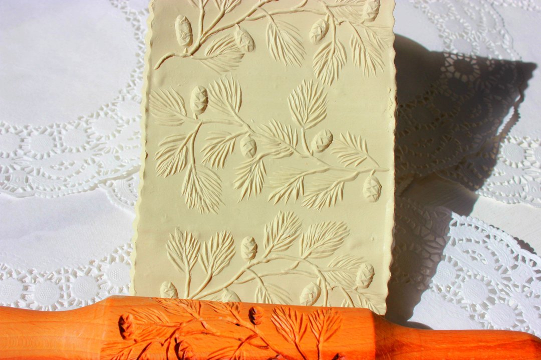rolling pin for cookies ,christmas,new year - 厨房用具 - 木头 咖啡色