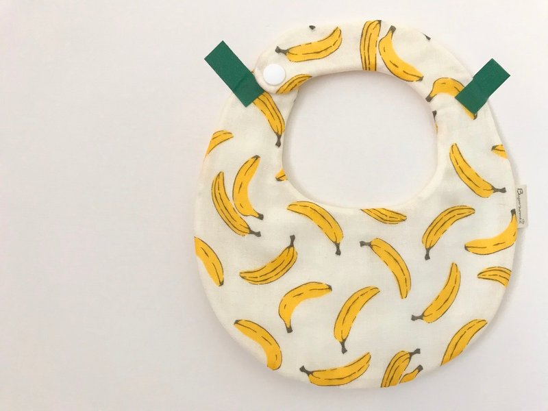 Bugoo baby围兜兜 小猴子吃香蕉 - 围嘴/口水巾 - 棉．麻 黄色