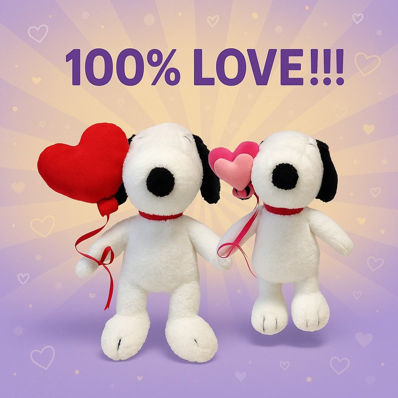 独家-Snoopy史奴比娃娃玩偶 - 玩偶/公仔 - 聚酯纤维 白色