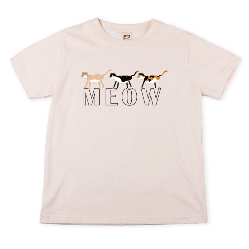 【斑贵妃】Meow Meow Meow  短T/女上衣/男T恤/T-Shirt - 女装 T 恤 - 棉．麻 白色