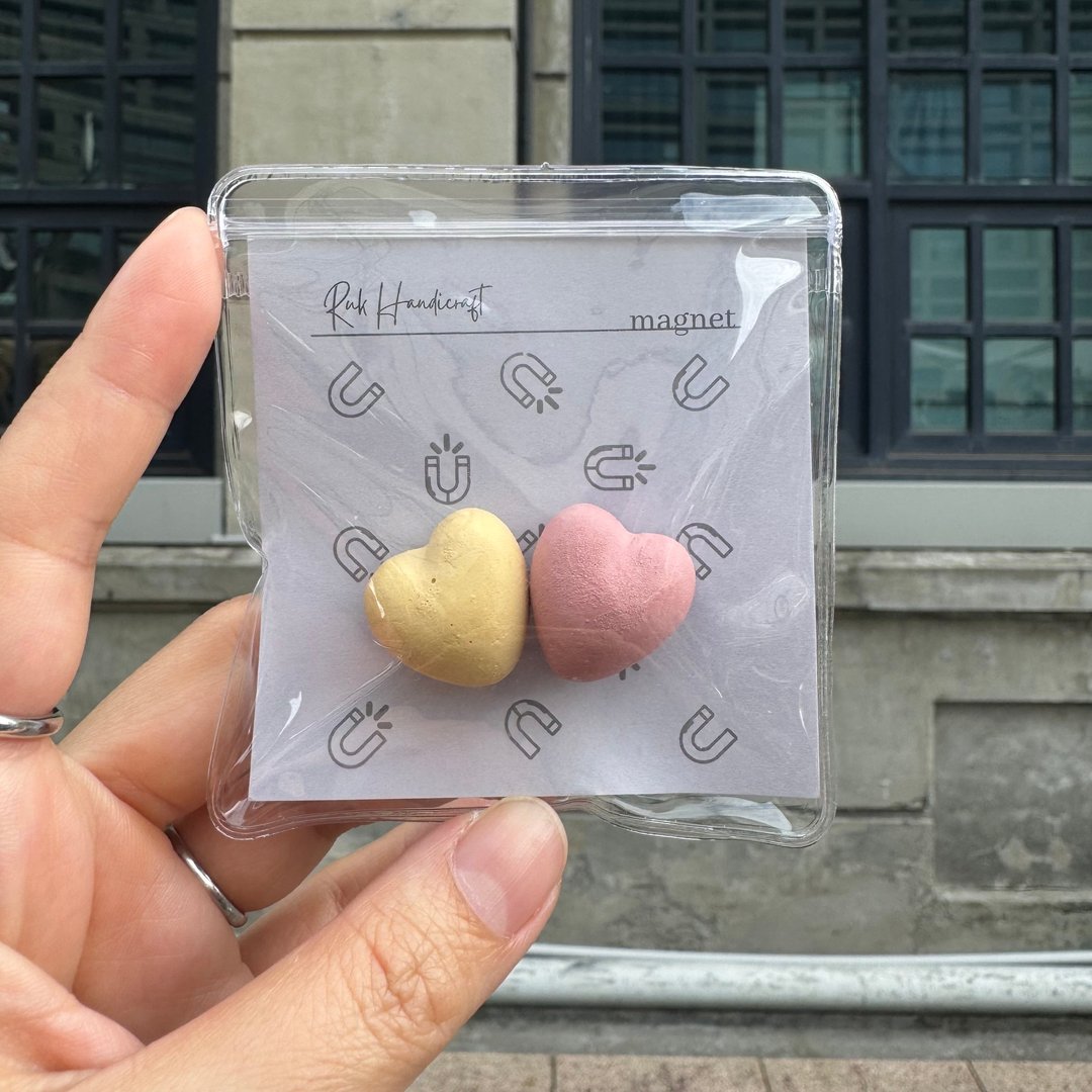 水泥爱心磁铁扩香石2入组|企业赠礼|婚礼小物|大量采购 - 香薰/精油/线香 - 水泥 