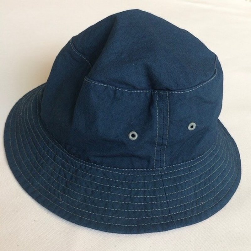 Cotton hat aizome aizen Indigo - 帽子 - 棉．麻 蓝色