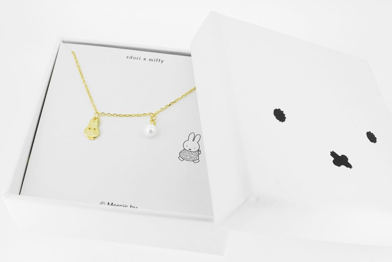 【Pinkoi x miffy】miffy装鬼珍珠纯银手链 - 手链/手环 - 纯银 银色