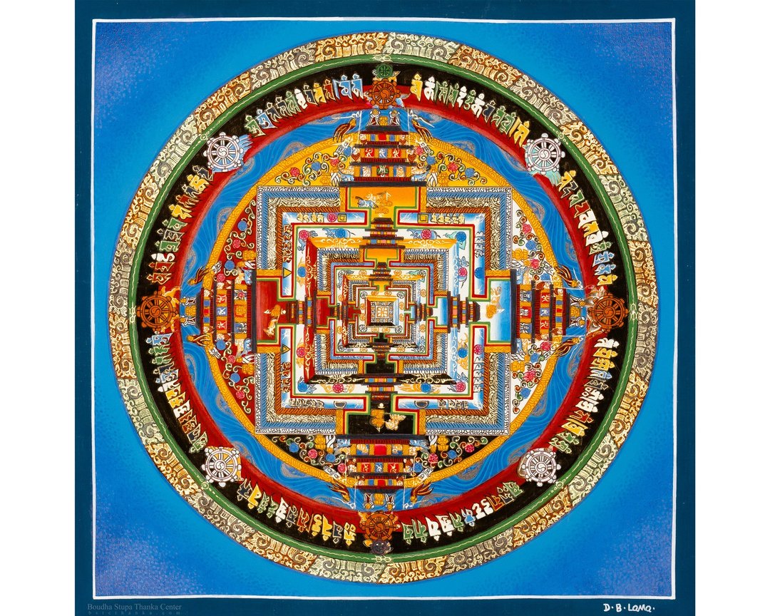 西藏佛教曼殊室利时轮曼荼罗唐卡画 - 墙贴/壁贴 - 其他材质 多色