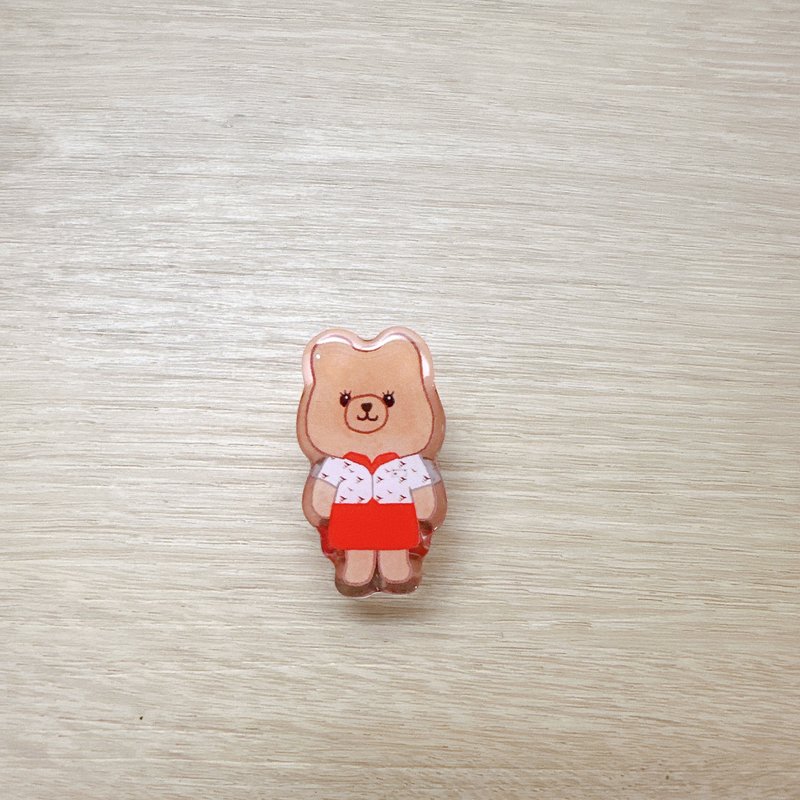 国泰航空小熊 压克力磁铁夹 - 冰箱贴/磁贴 - 压克力 