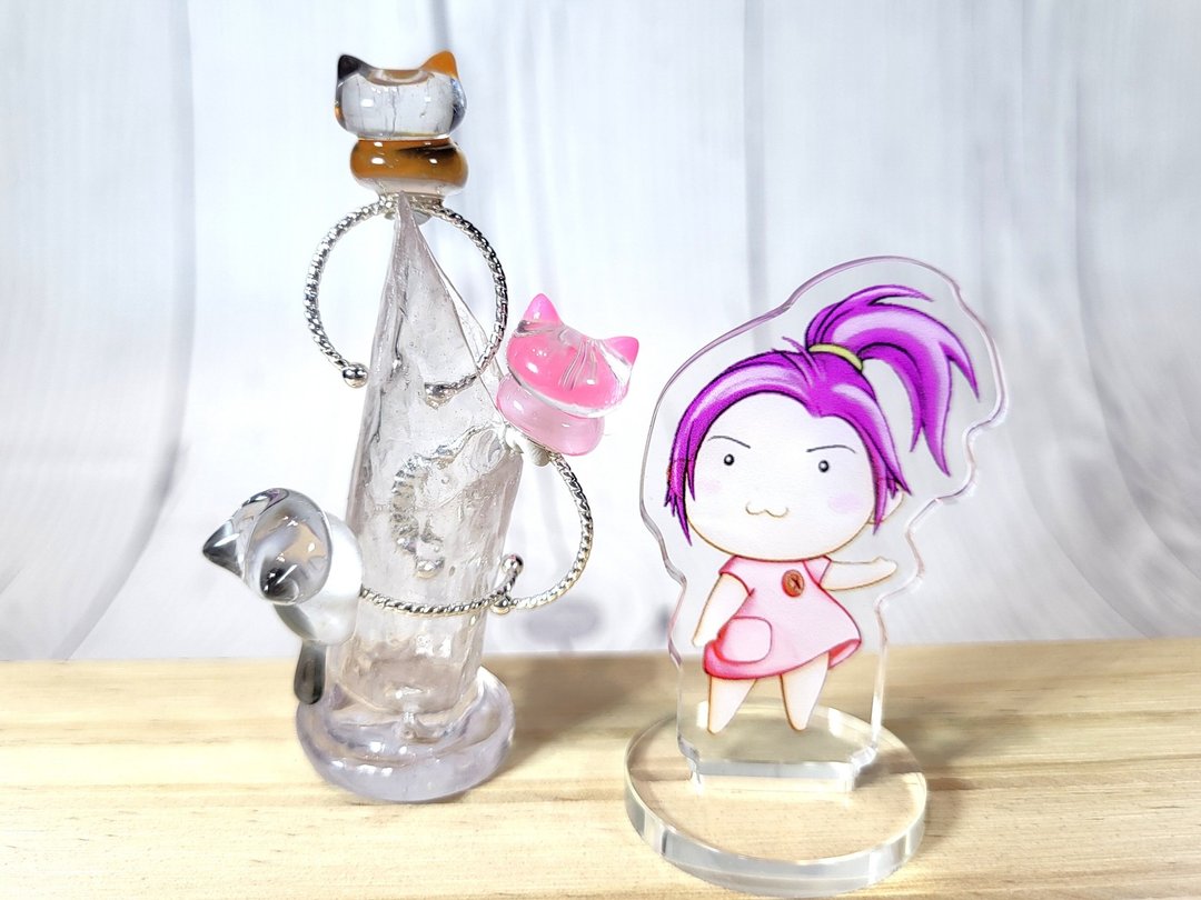 流光猫影  透彩猫耳戒指 - 戒指 - 树脂 