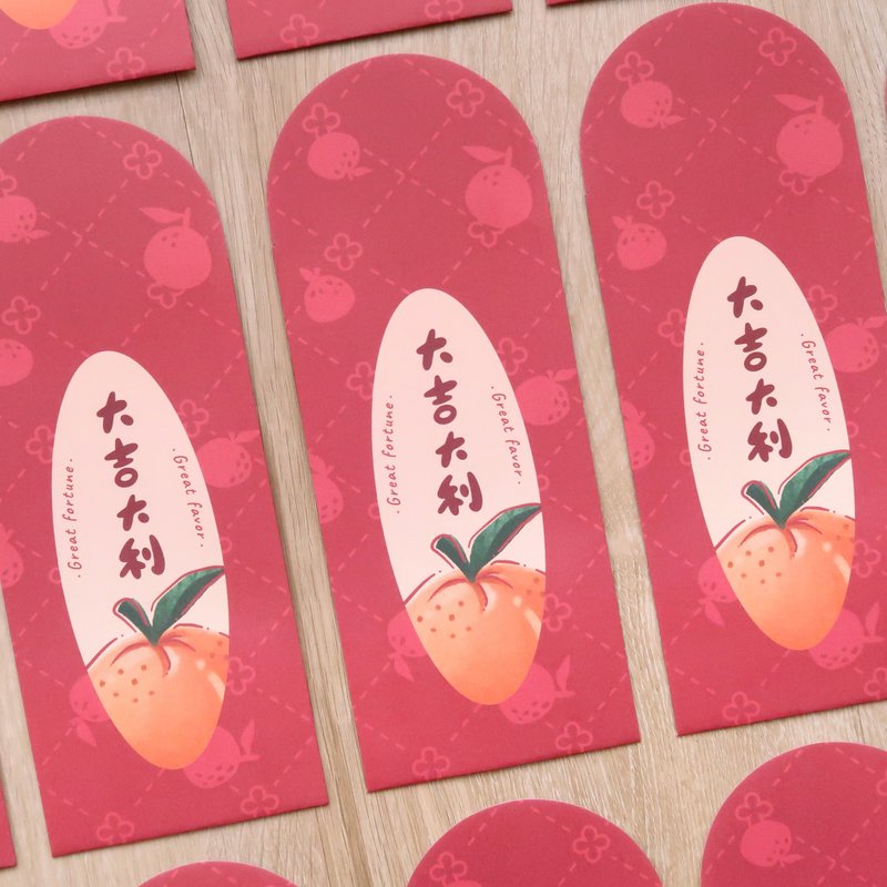 【Pin】大吉大利│全彩圆口红包袋(10包入) - 红包/春联 - 纸 红色